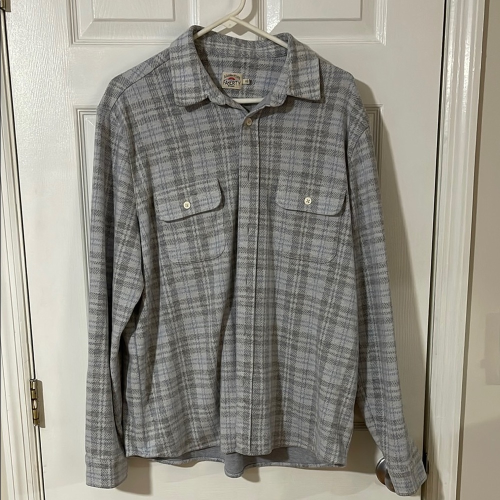 FAHERTY Gray Plaid Men's Shirt
